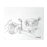 Kelley A. Jarvis Original Drawing Tweety and Sylvester, 2007