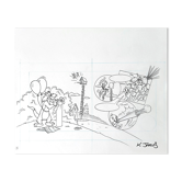 Kelley A. Jarvis Original Drawing Tweety and Sylvester, 2007