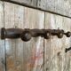 Wall Coat Rack 4 Hooks Wood 1950s Vintage #D749