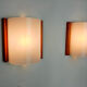 Pair of Mediterranean wall lamps, pine and methacrylate, 1980, Spain