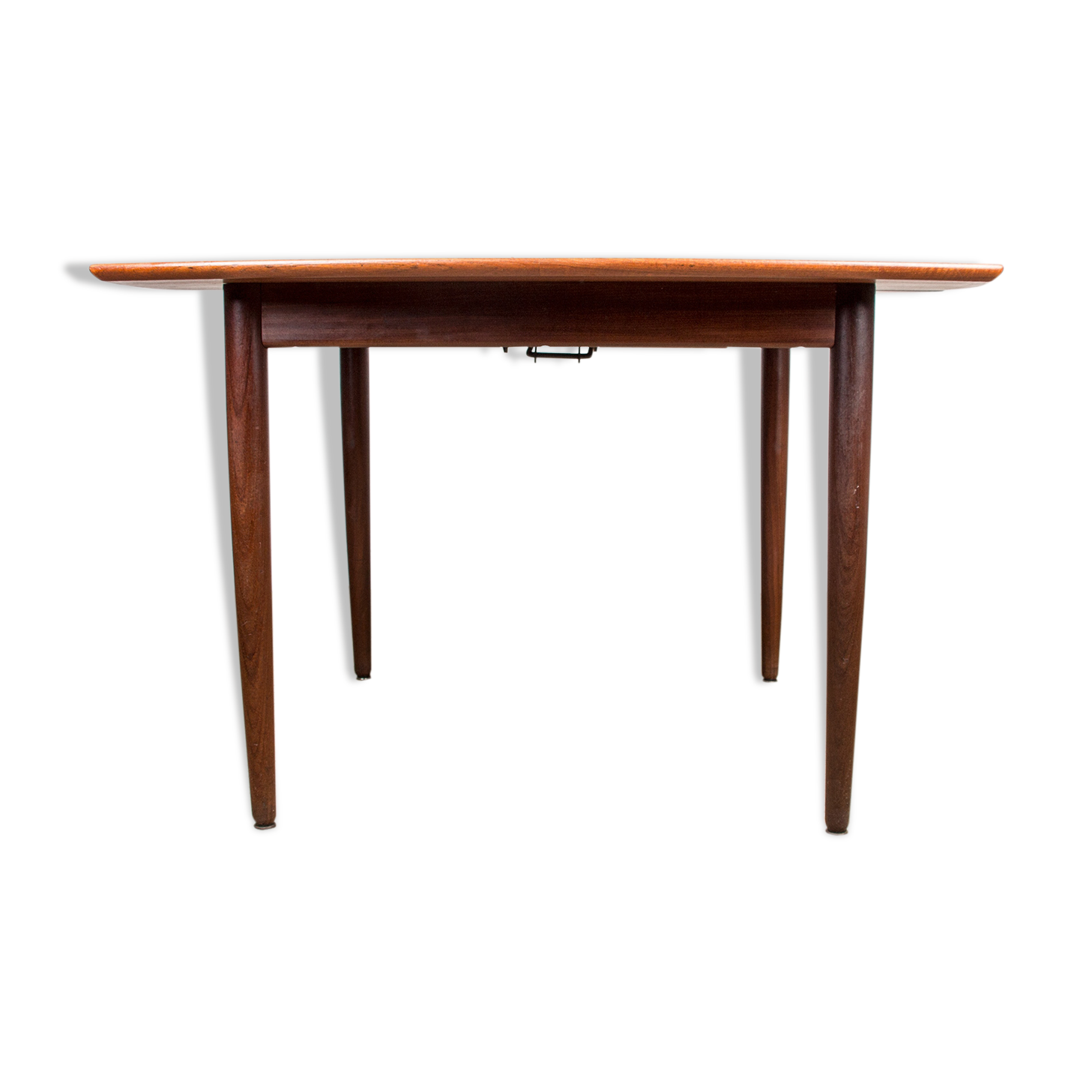 Expandable square teak dining table by Henry Walter Klein 1960