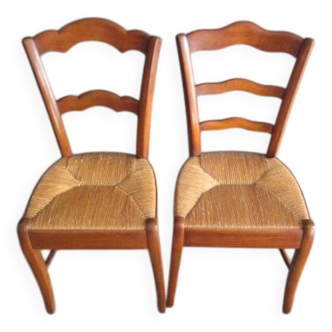 2 chaises paillées anciennes