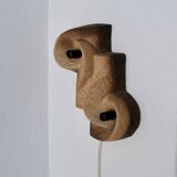 Brutalist ceramic wall sconce | Netherlands | 1960s