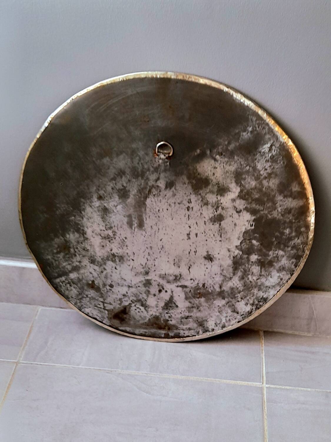 Round metal mirror, 39x39cm, 1970