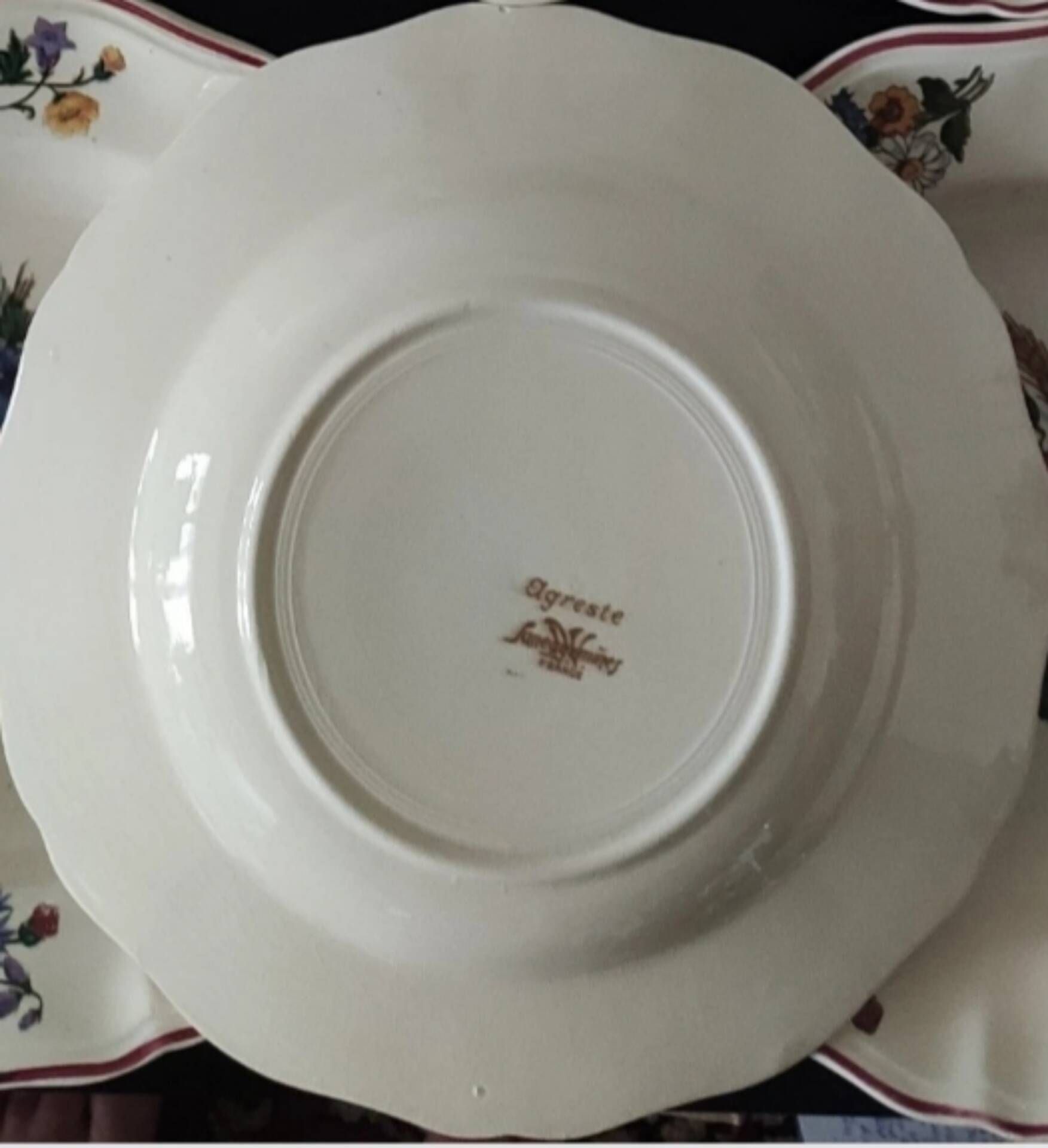 Set of 6 Sarreguemines Agreste plates