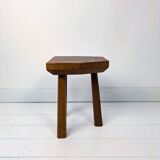 Mid Century Table d'appoint Pouf à fleurs Banque de fleurs Vintage Bois massif Table de chevet Table