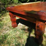 Brutalist solid oak coffee table from the 1950s