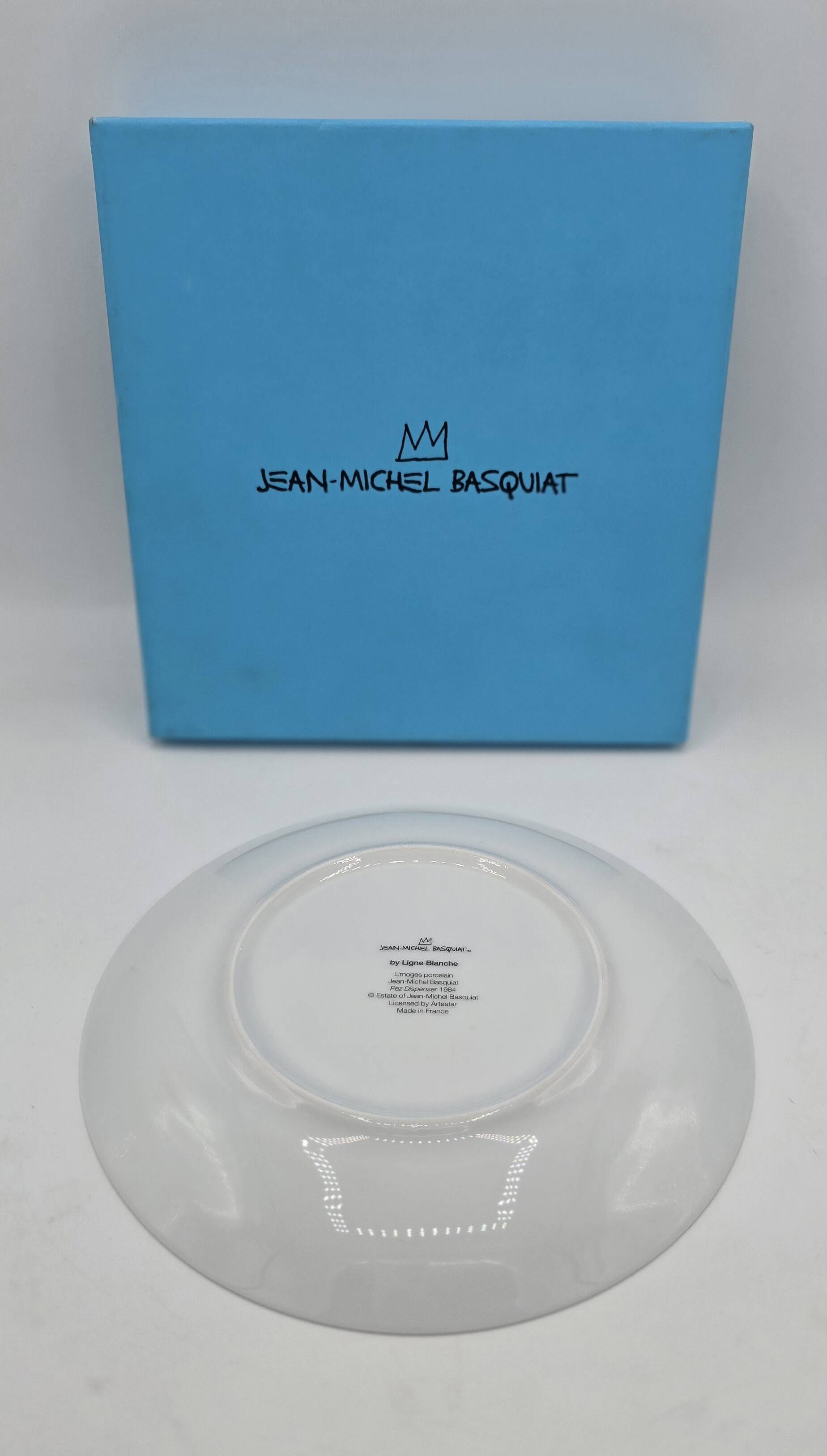 Porcelain plate Jean-Michel Basquiat “Gold Dragon Ligne Blanche”