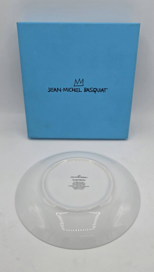 Assiette porcelaine Jean-Michel Basquiat “Gold Dragon Ligne Blanche