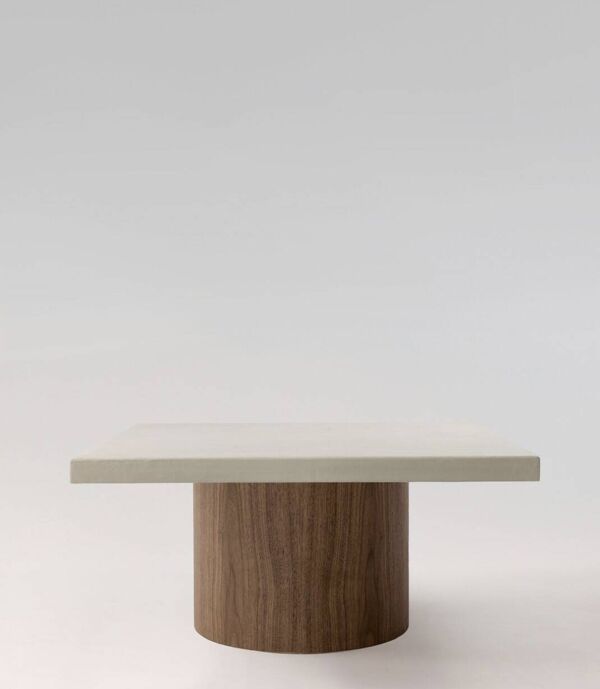 Table à manger NOĀ pied en noyer (pied large)