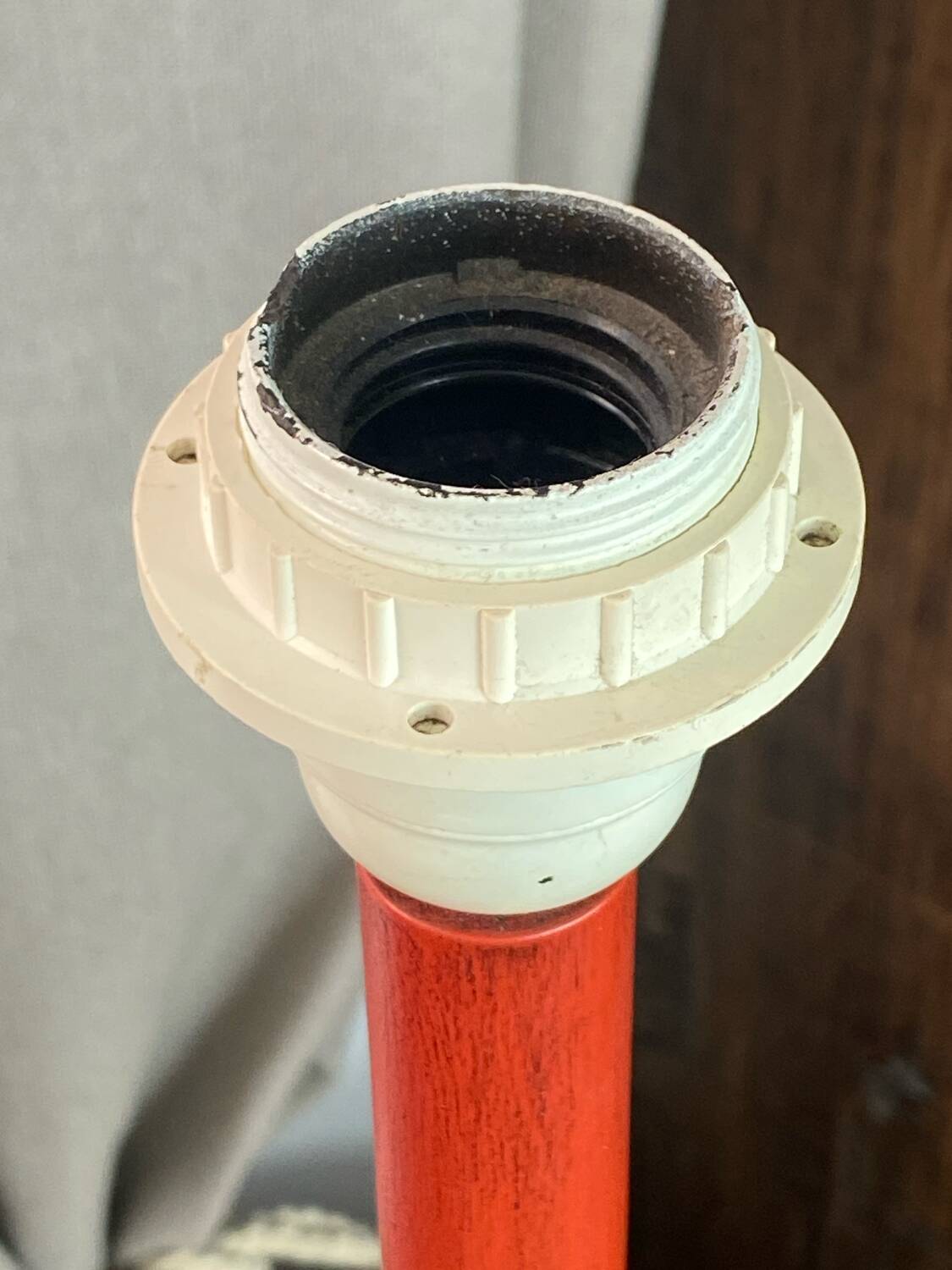 Bamboo-style wooden lamp