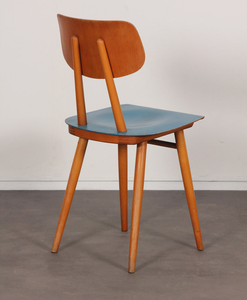 Suite of 4 vintage chairs published by Ton, 1960