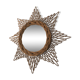 Rattan octogram sun mirror, 45cm, 1960