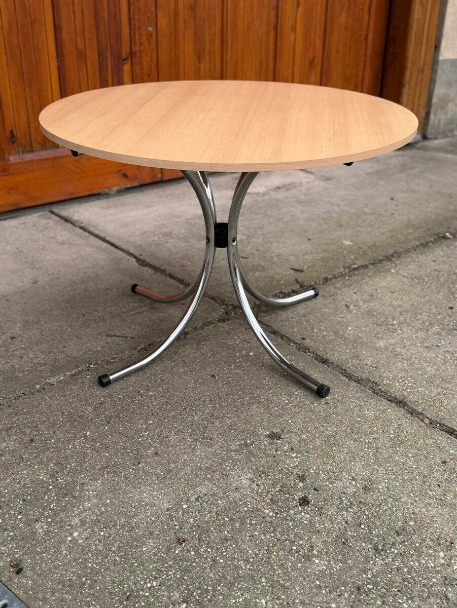 Italian round Effezeta dining table with chairs, 1990s, set of 5
