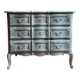 Antique Louis XV style commode, aged finish, practical elegance.
