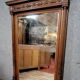 Important Renaissance style walnut mirror / Height 183 cm