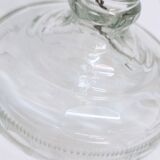 Pair of cut glass table lamps, France, 1950s