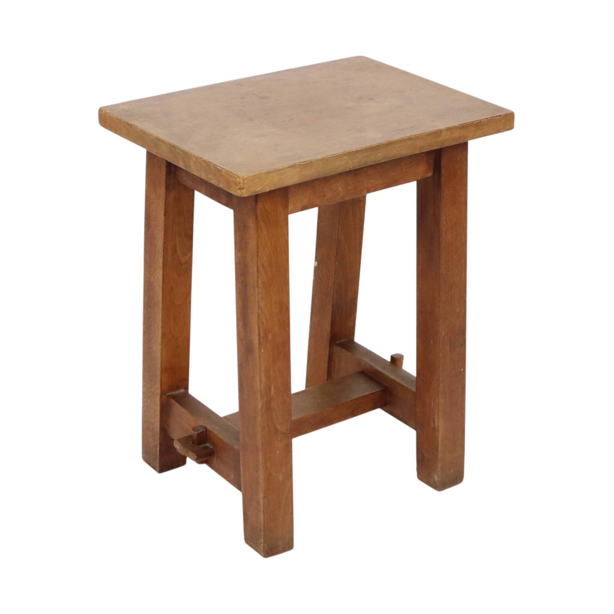 Charming Old Wooden Stool from Southern France – Rustic 1950s Style