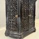 Antique decorative fireplace insert ornate cast iron black 1900s French style