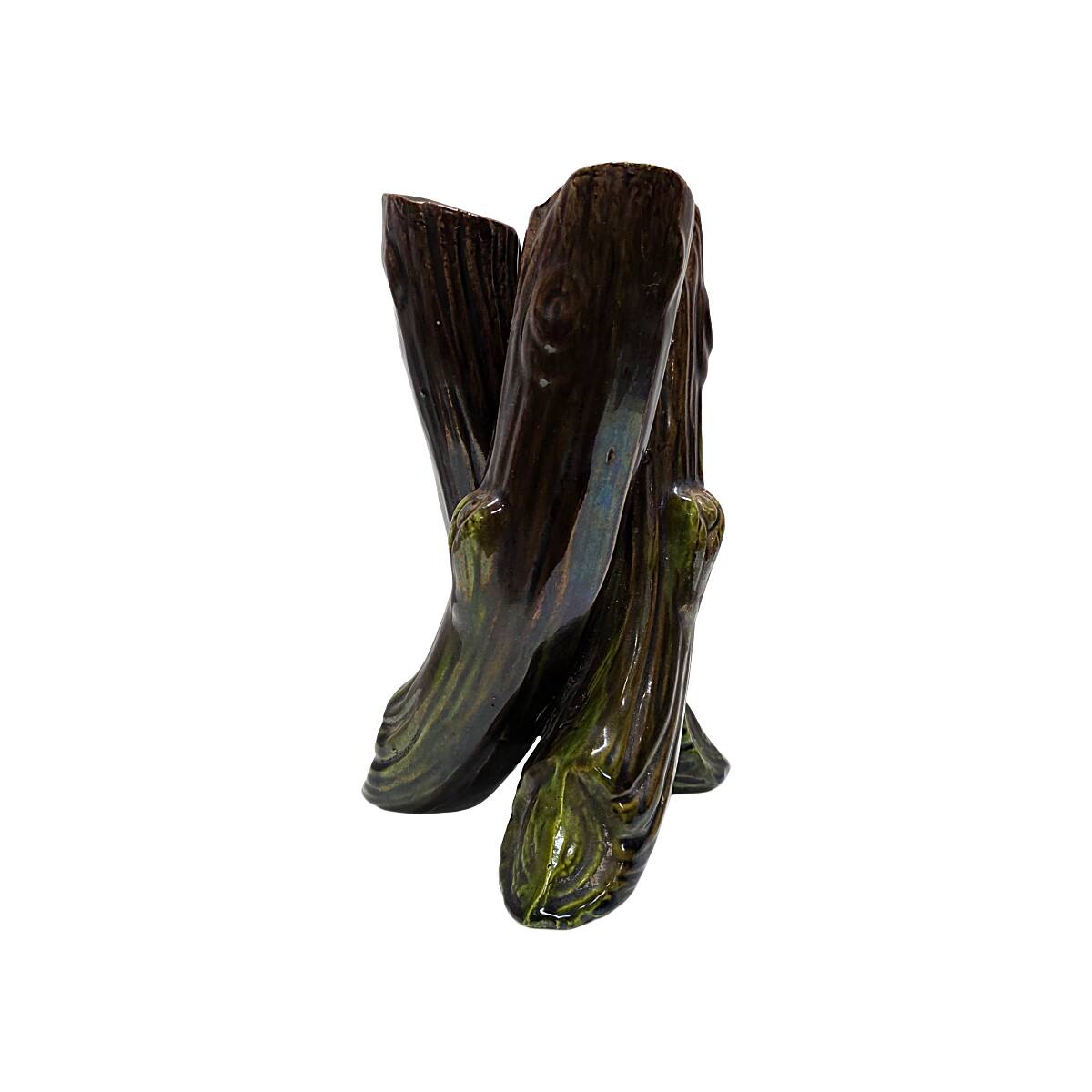 Vintage ceramic tree trunk vase