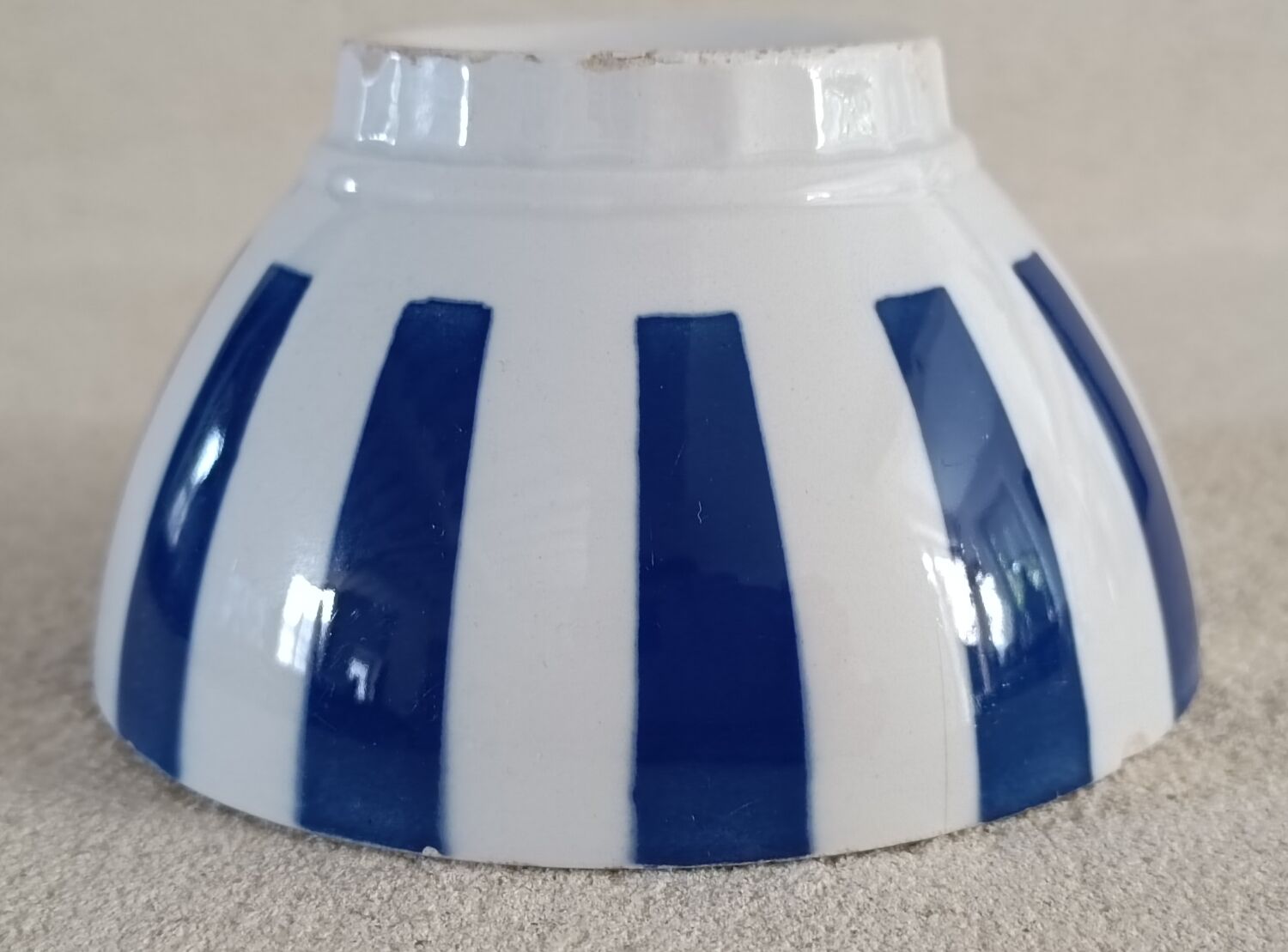 Digoin striped plate and bowl