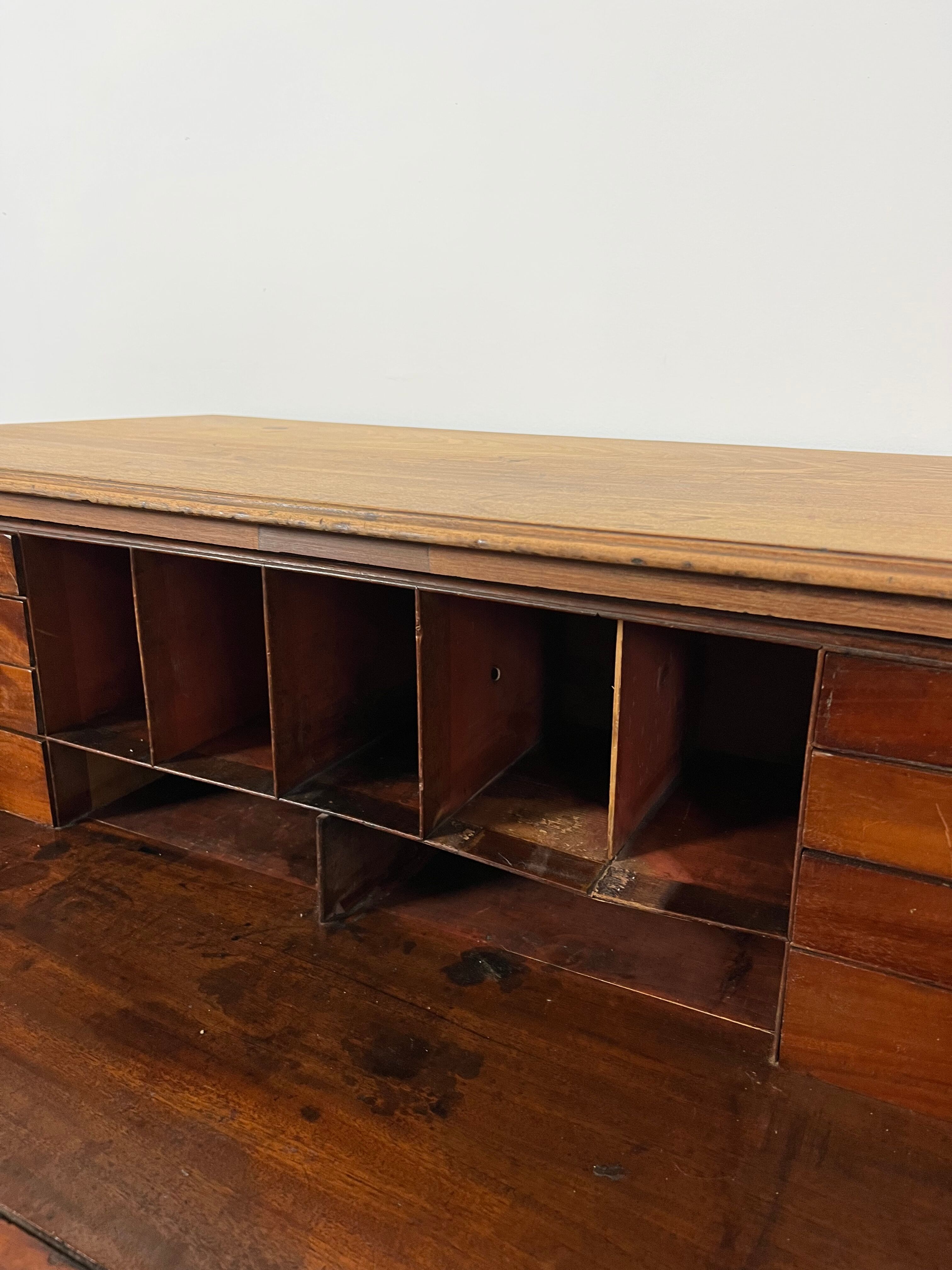 English bureau chest of drawers