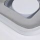 Square white ashtray Ico Parisi, chrome and melamine by Lamperti, Italy, 1970s.