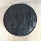 Vintage De Sede black leather storage pouf.
