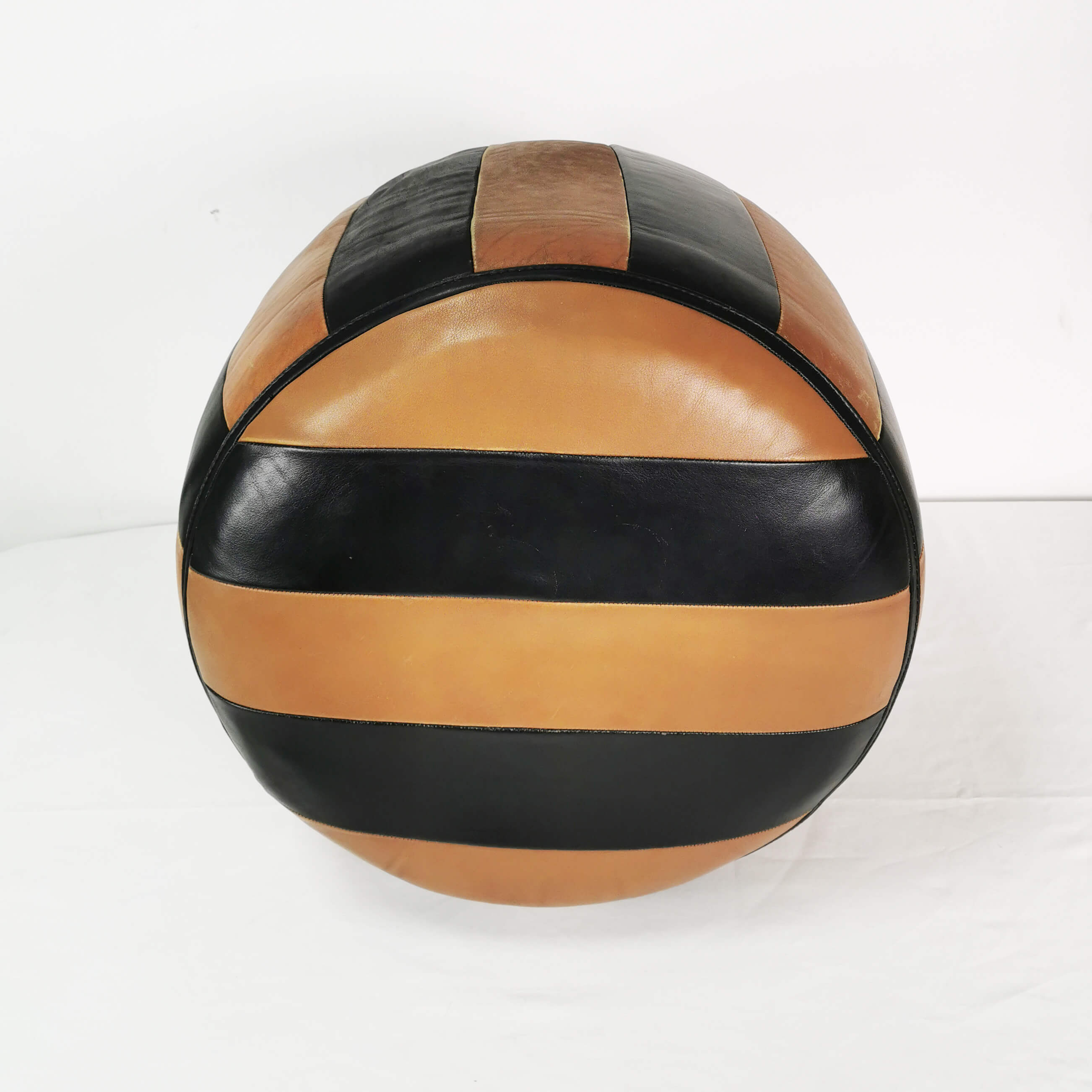 Leather pouf, Germany, 1960s