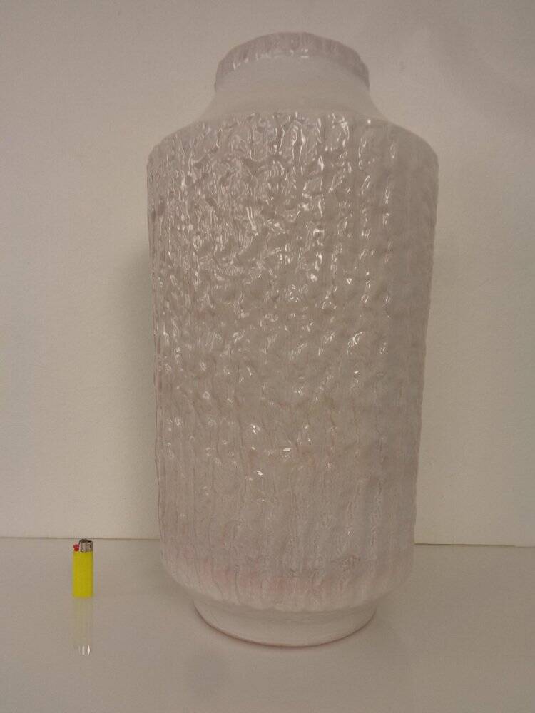 Large White 211-55 Ceramic Vase from Carstens Tönnieshof, 1970s