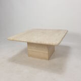 Italian travertine coffee table, 1980