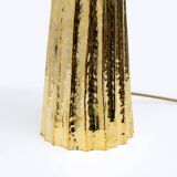 Pair of Modern Italian Brass and Opaline Glass Table Lamps