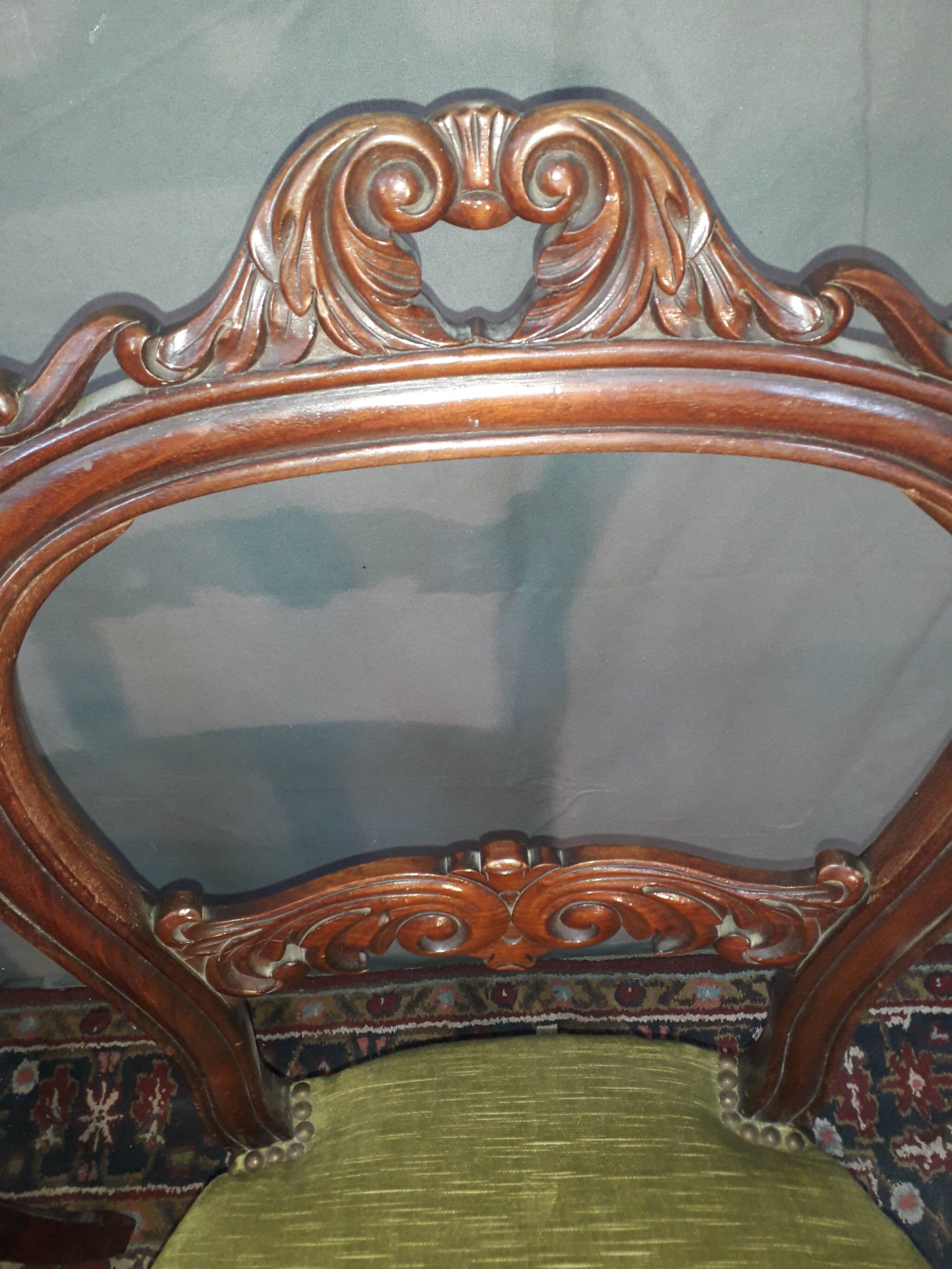Pair of Louis Philippe chairs in mahogany