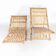 Pair of bamboo lounge chairs