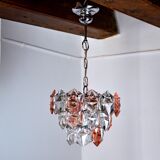 Two-coloured Kinkeldey chandelier, 3 floors, 1970, Germany