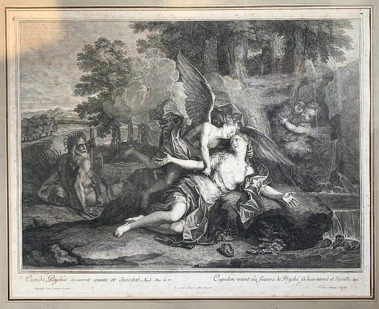 Antoine Coypel, Love and Psyche, engraving by Jean Audran, eighteenth century