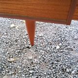 Scandinavian style mahogany 60s desk 7 drawers
