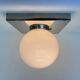 Chrome and glass Bauhaus ceiling lamp / flushmount, 1930s