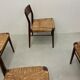 4x MidCentury Papercord Chairs by Hartmut Lohmeyer for Wilkhahn
