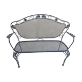 Iron garden bench