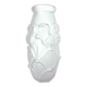 Vase pâte de verre moulé, à décor de fleurs