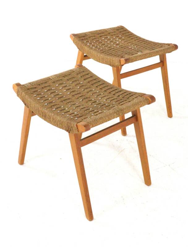 Footstool in the style of Audoux Minet | mid century modern vintage design