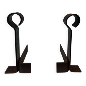 Importante Paire de Chenets - modernistes