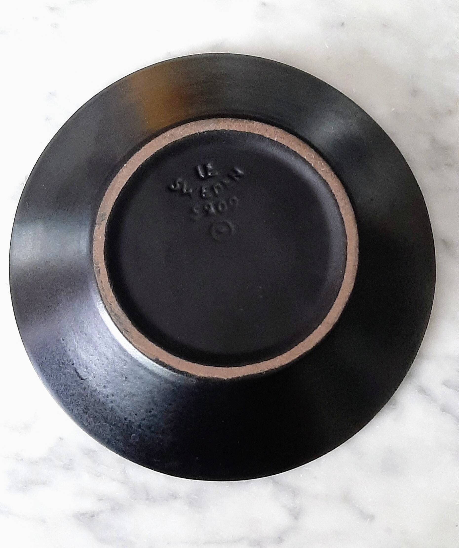 Vintage ceramic - "Granite" series Upsala-Ekeby 1959 - Gray bowl with relief decoration