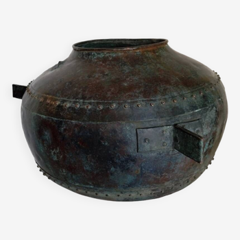 Cache pot cuivre XXL, ancien alambic