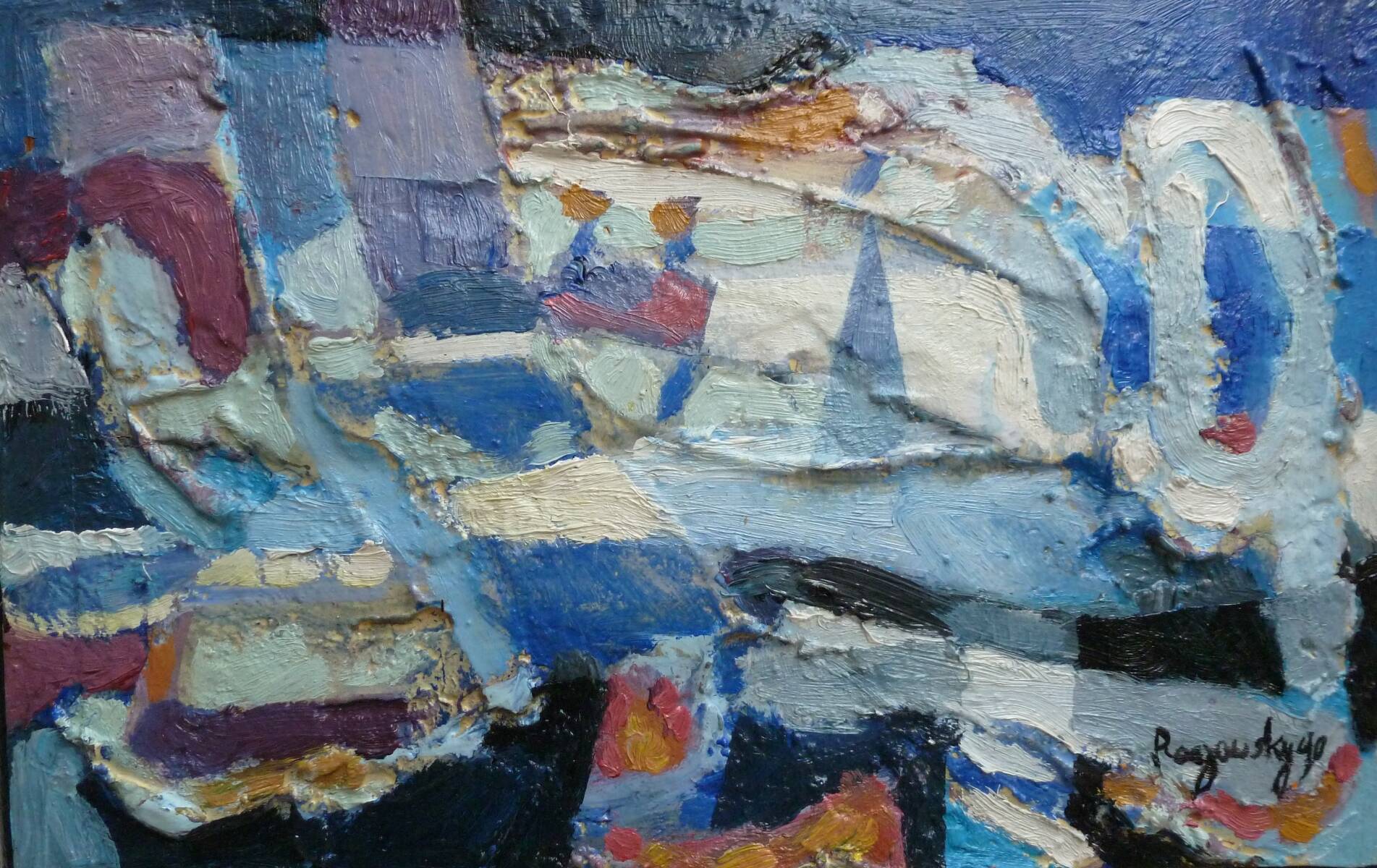 Greek fishing village abstraction - ROGOVSKY Mickael