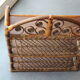 Bamboo and rattan wood shelf