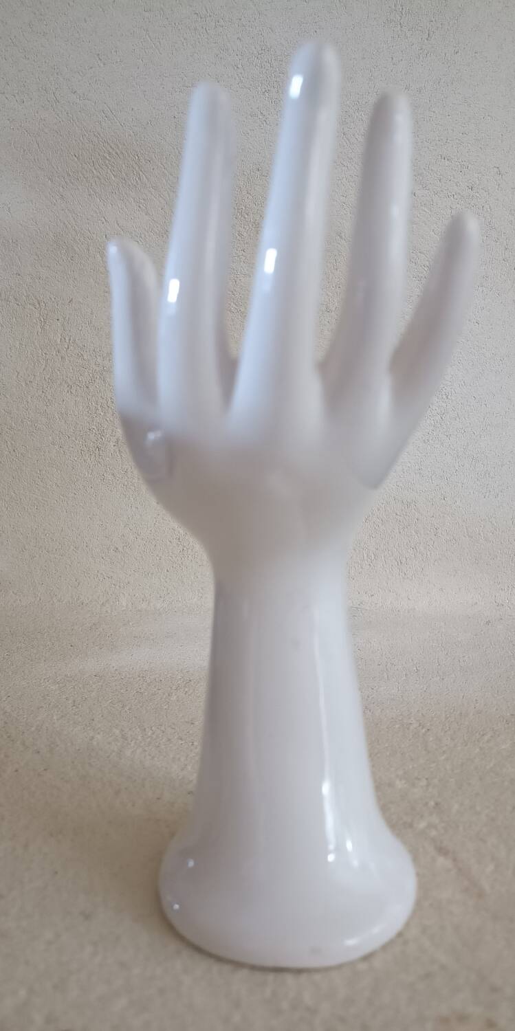 Ring holder, vintage hand-shaped vase
