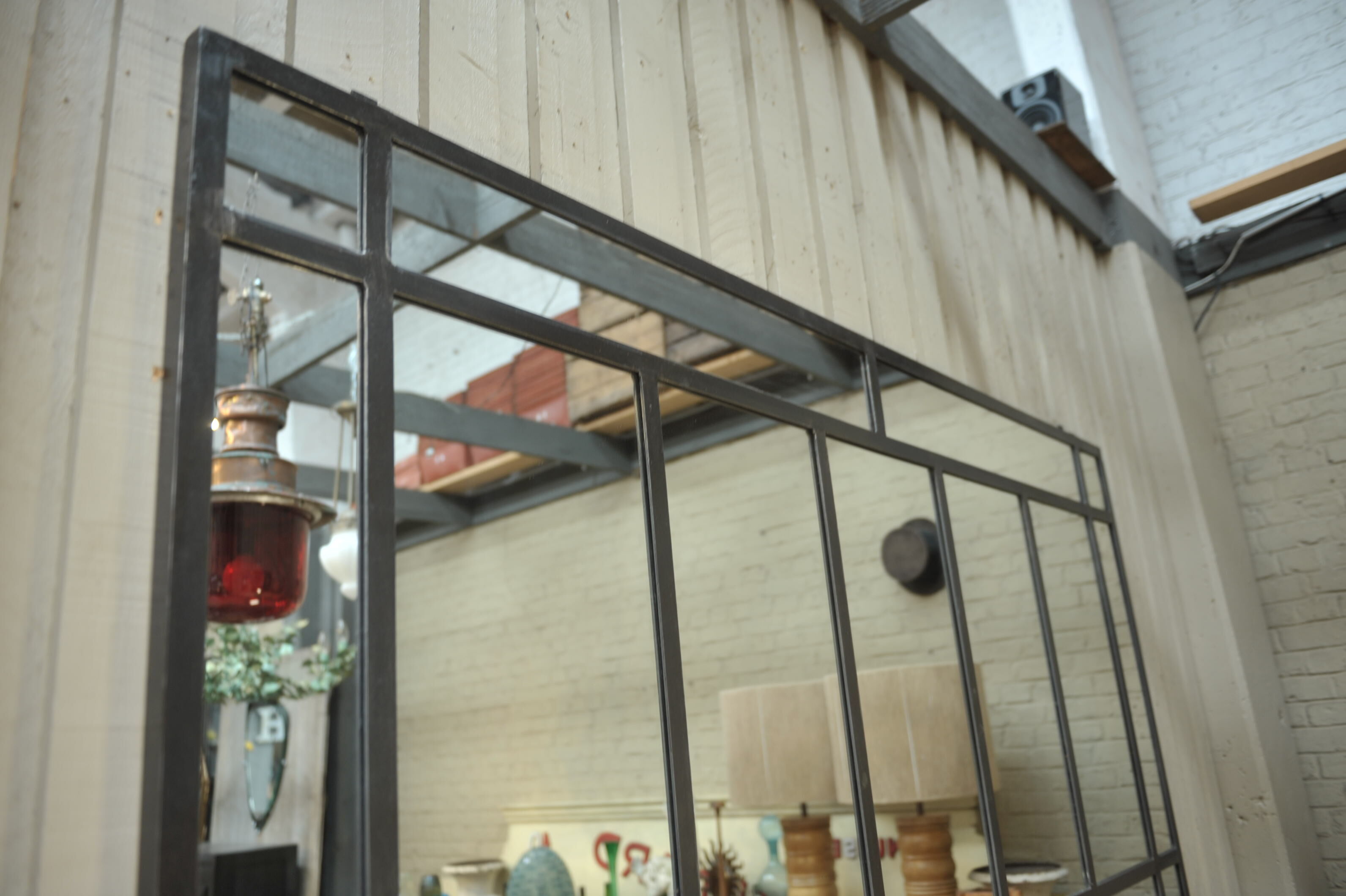 Industrial metal mirror 1930s - 112x221cm