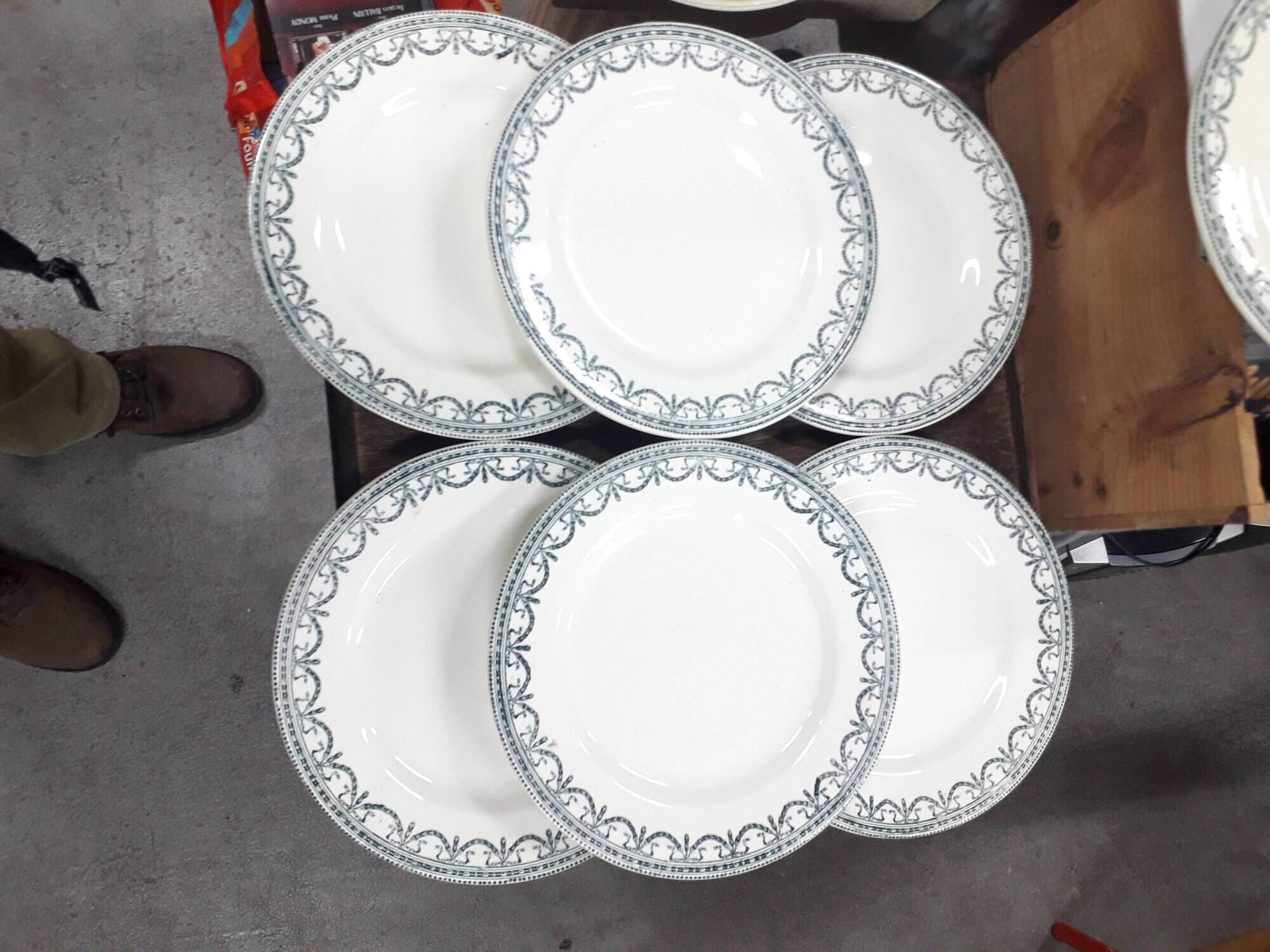 6 plates " iron earth " Salins n garland Louis XVI